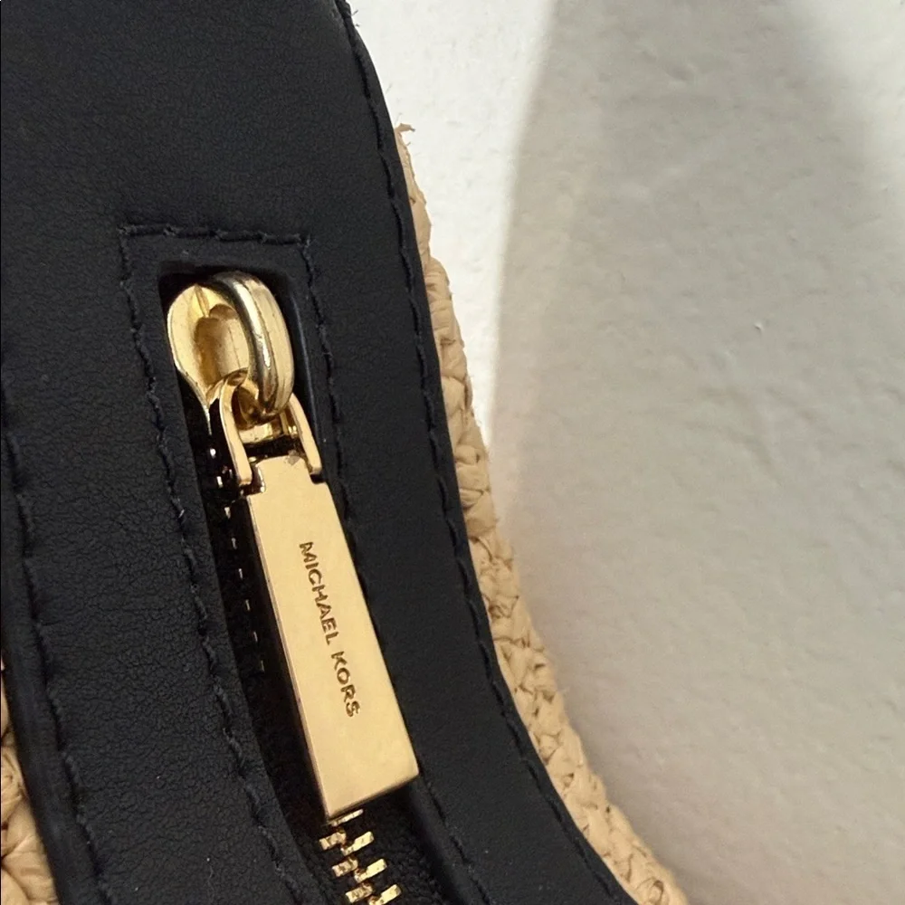 Michael Kors Black and Tan Shoulder Bag
